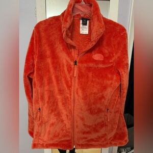 North Face Osito zip fleece jacket in Coral Sunrise.